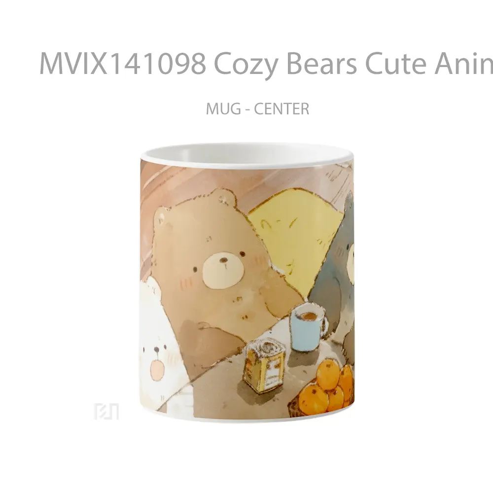Mug Cozy Bears Cute Anime Art Cangkir Anime