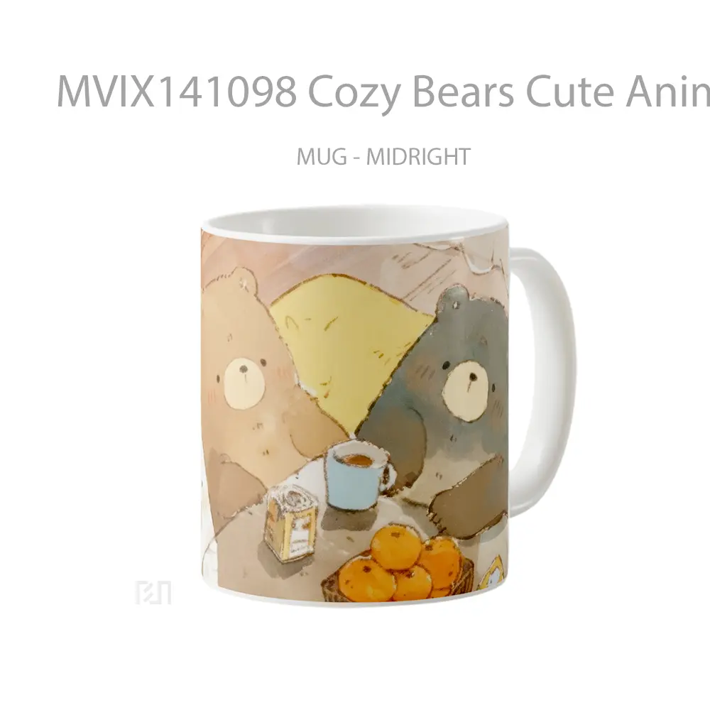 Mug Cozy Bears Cute Anime Art Cangkir Anime - All-side / Desain