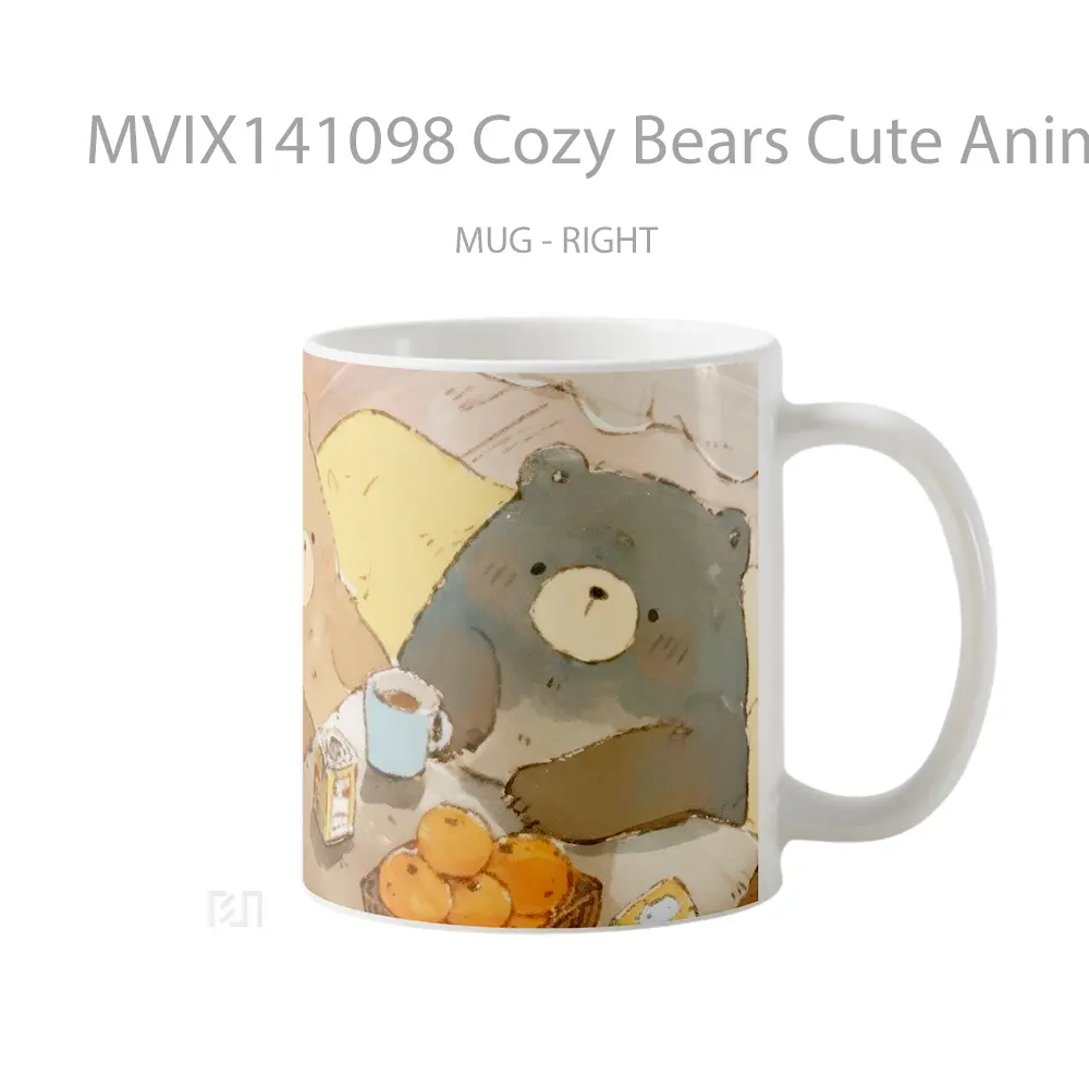Mug Cozy Bears Cute Anime Art Cangkir Anime - All-side / Desain
