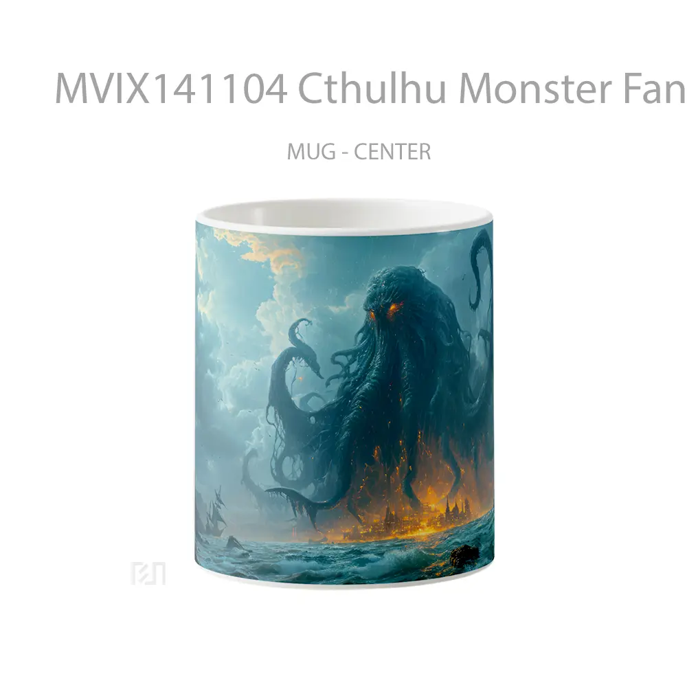 Mug Cthulhu Monster Fantasy Gelas Keramik Unik