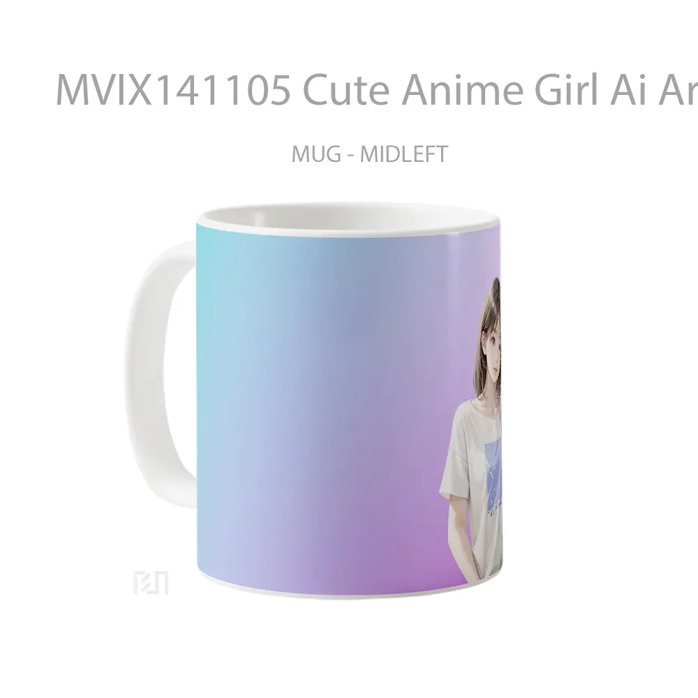 Mug Cute Anime Girl Ai Art Cangkir Anime - All-side / Desain