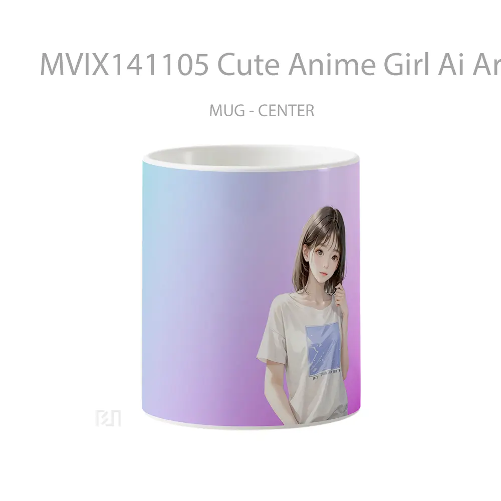 Mug Cute Anime Girl Ai Art Cangkir Anime