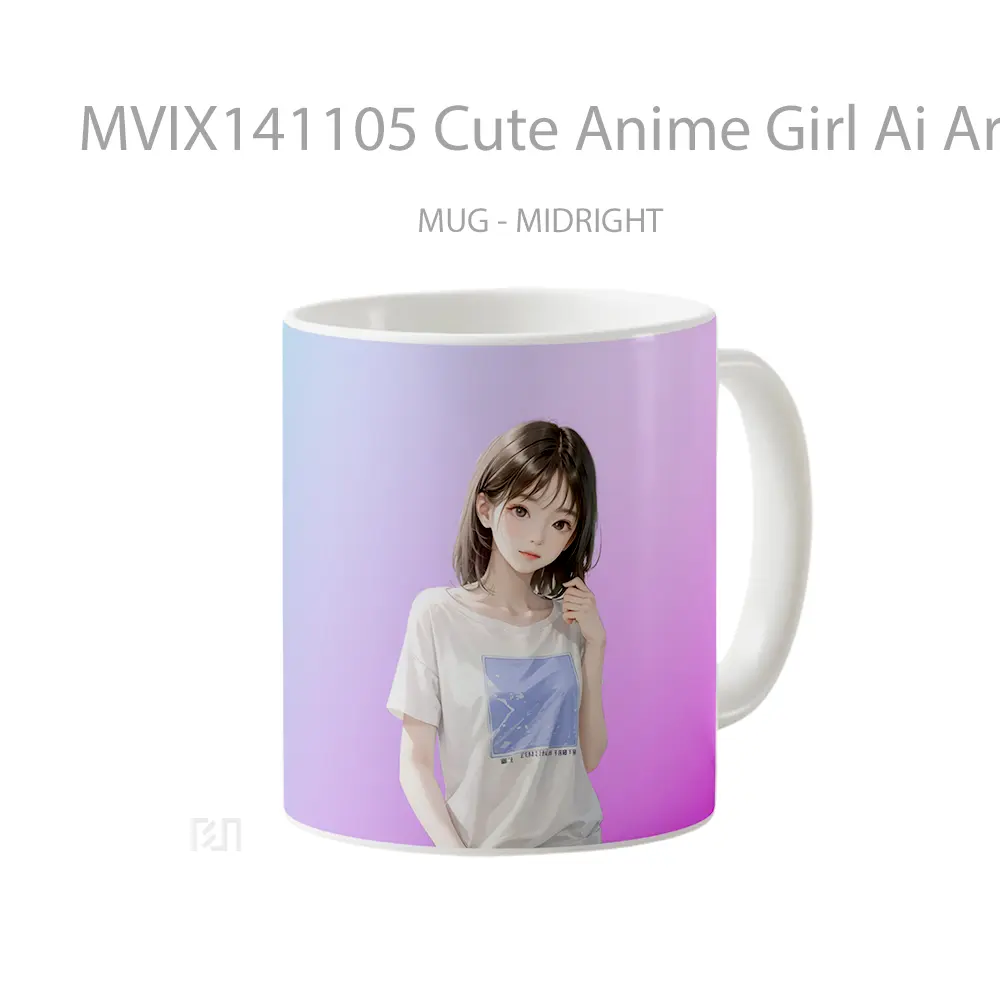 Mug Cute Anime Girl Ai Art Cangkir Anime - All-side / Desain