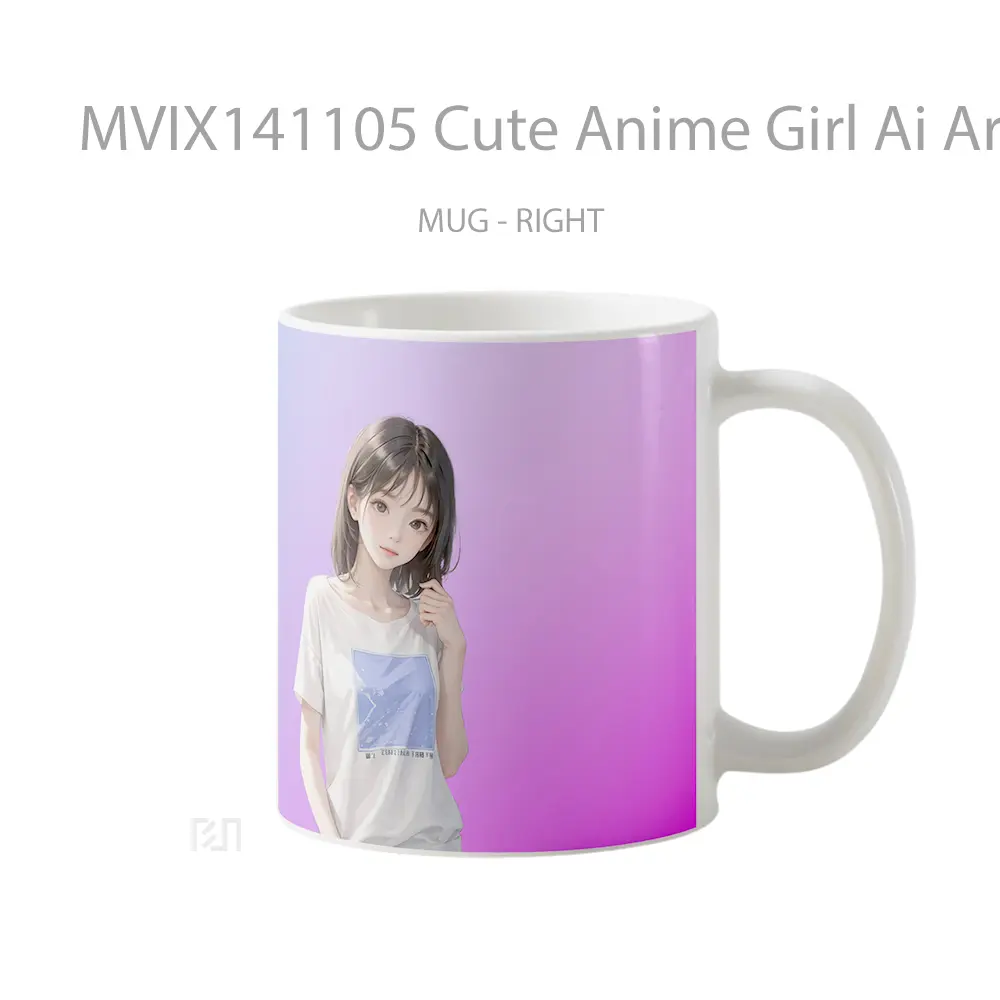Mug Cute Anime Girl Ai Art Cangkir Anime - All-side / Desain