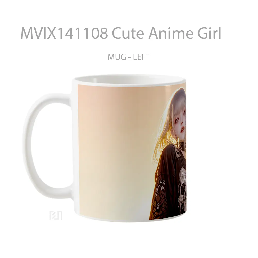 Mug Cute Anime Girl Cangkir Anime - All-side / Desain