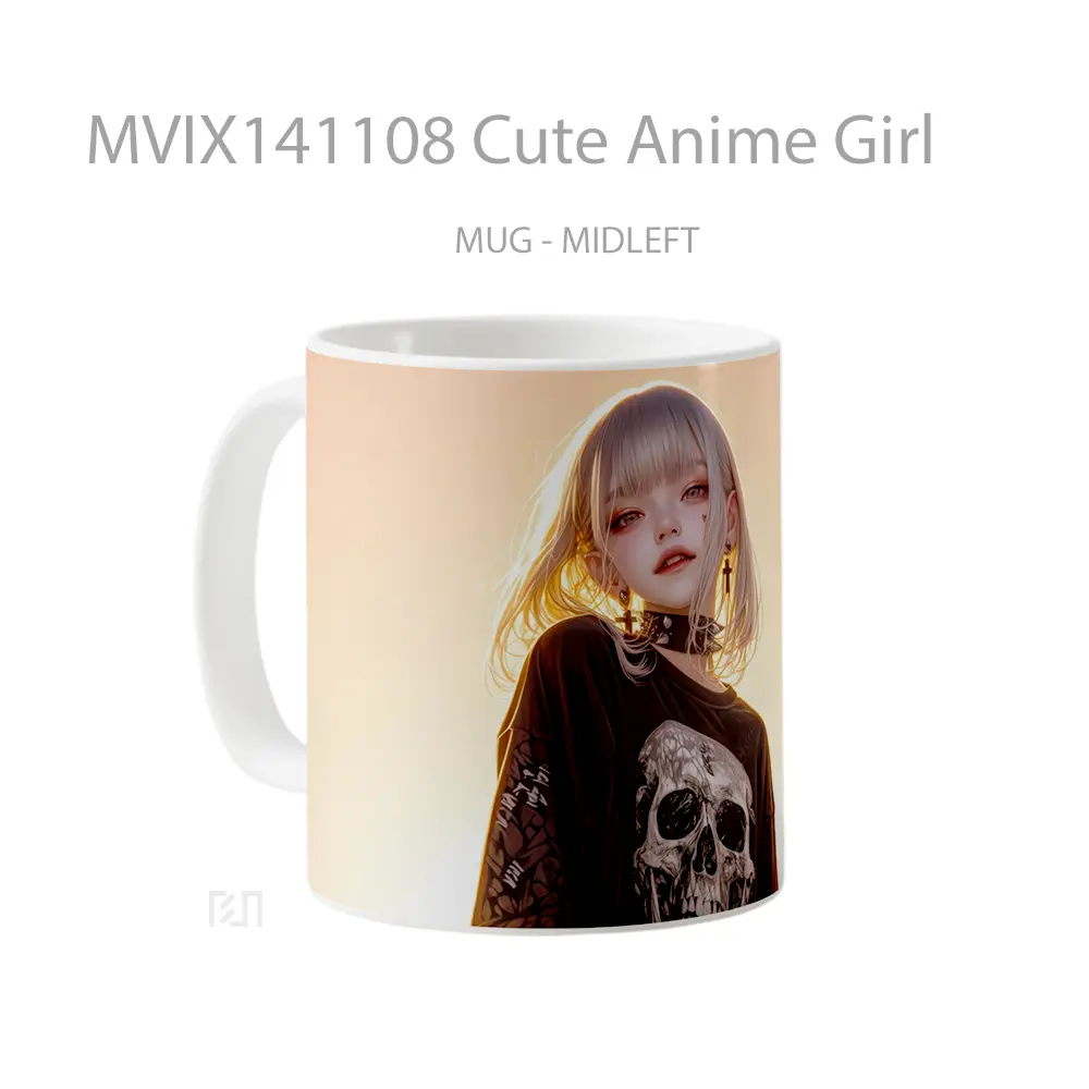 Mug Cute Anime Girl Cangkir Anime - All-side / Desain
