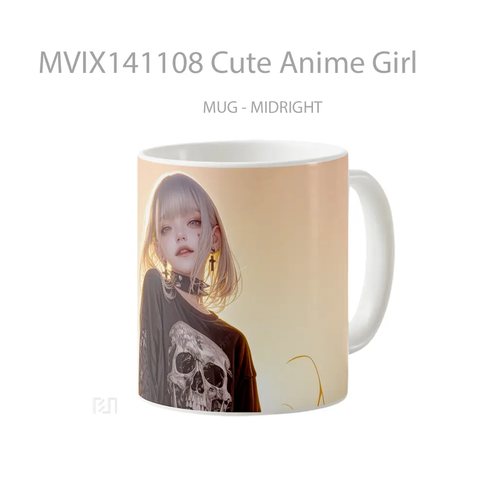 Mug Cute Anime Girl Cangkir Anime - All-side / Desain