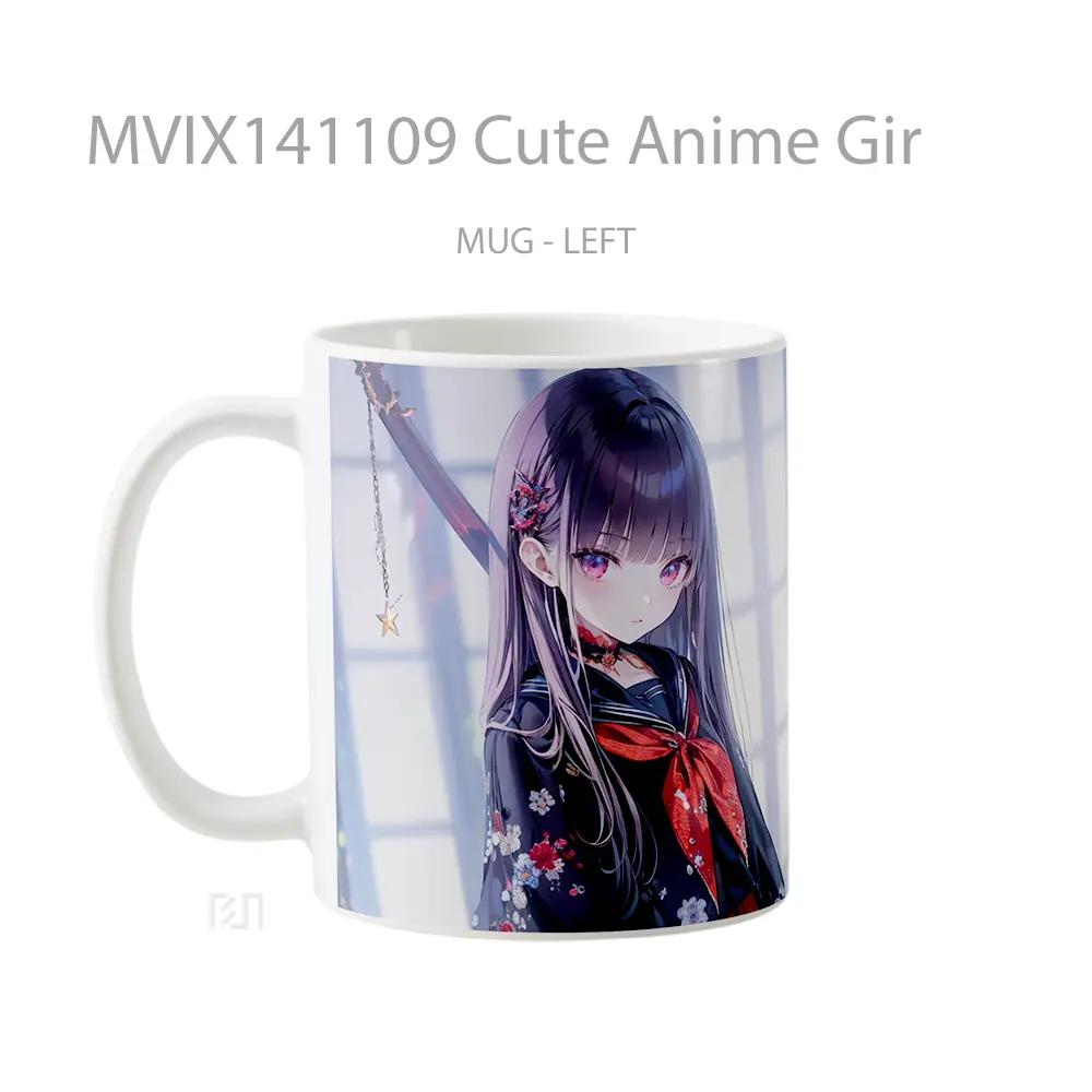 Mug Cute Anime Gir Cangkir Anime - All-side / Desain