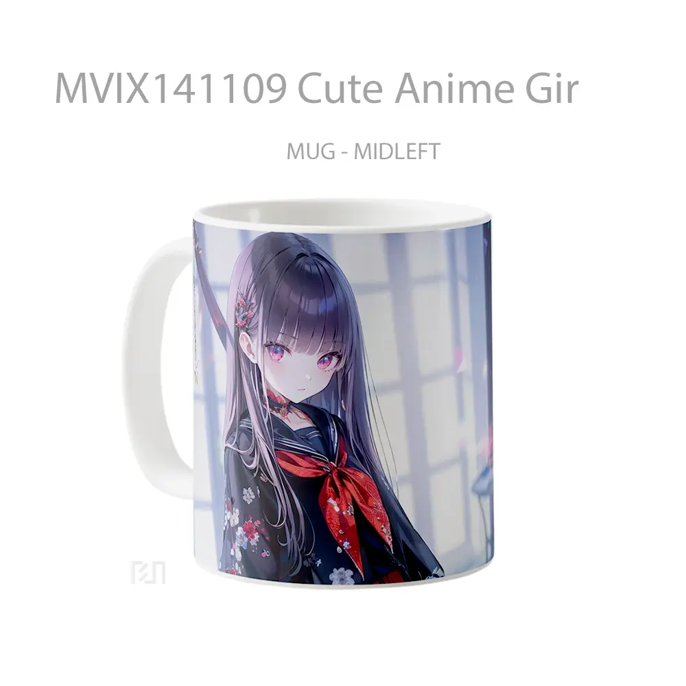 Mug Cute Anime Gir Cangkir Anime - All-side / Desain