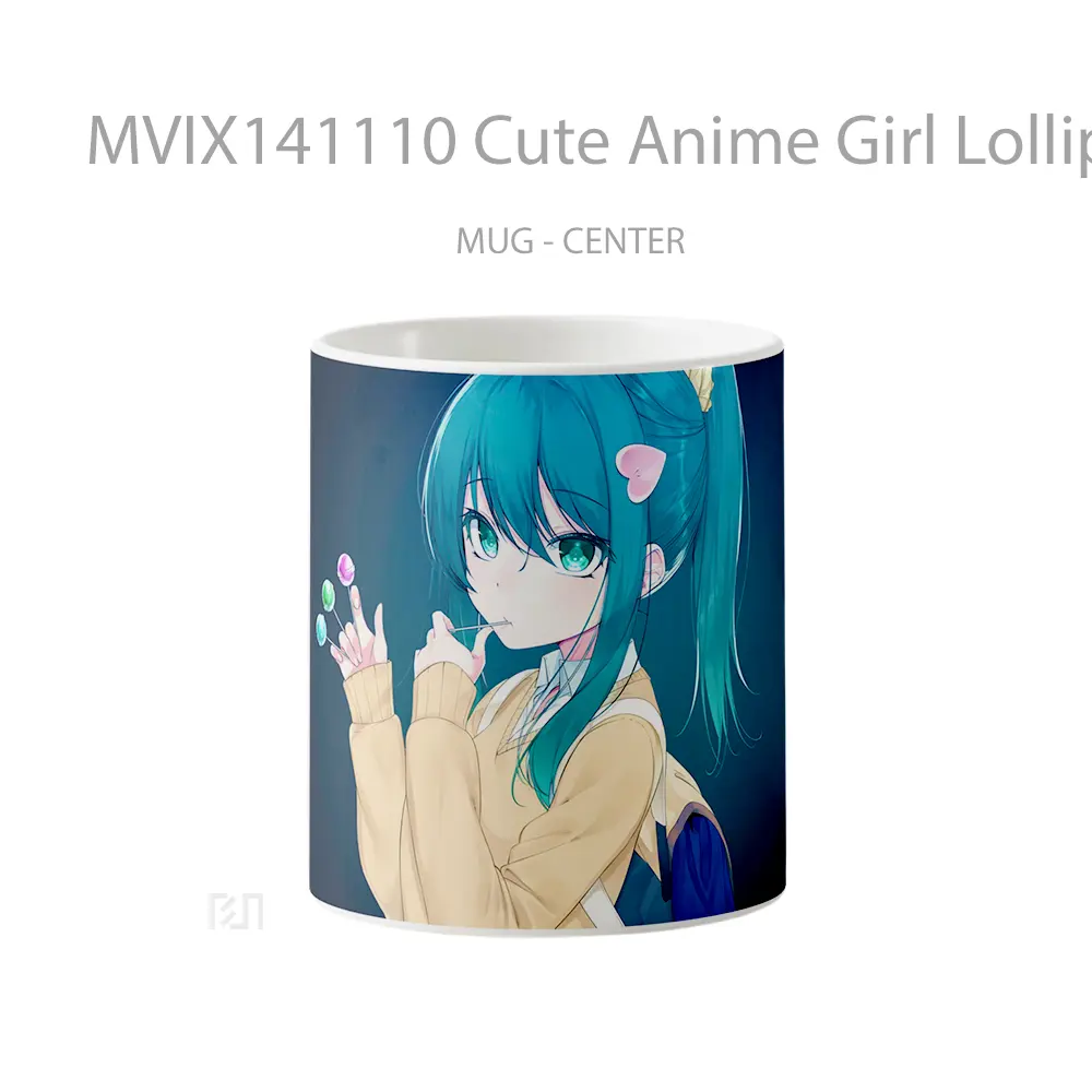Mug Cute Anime Girl Lollipo Cangkir Anime