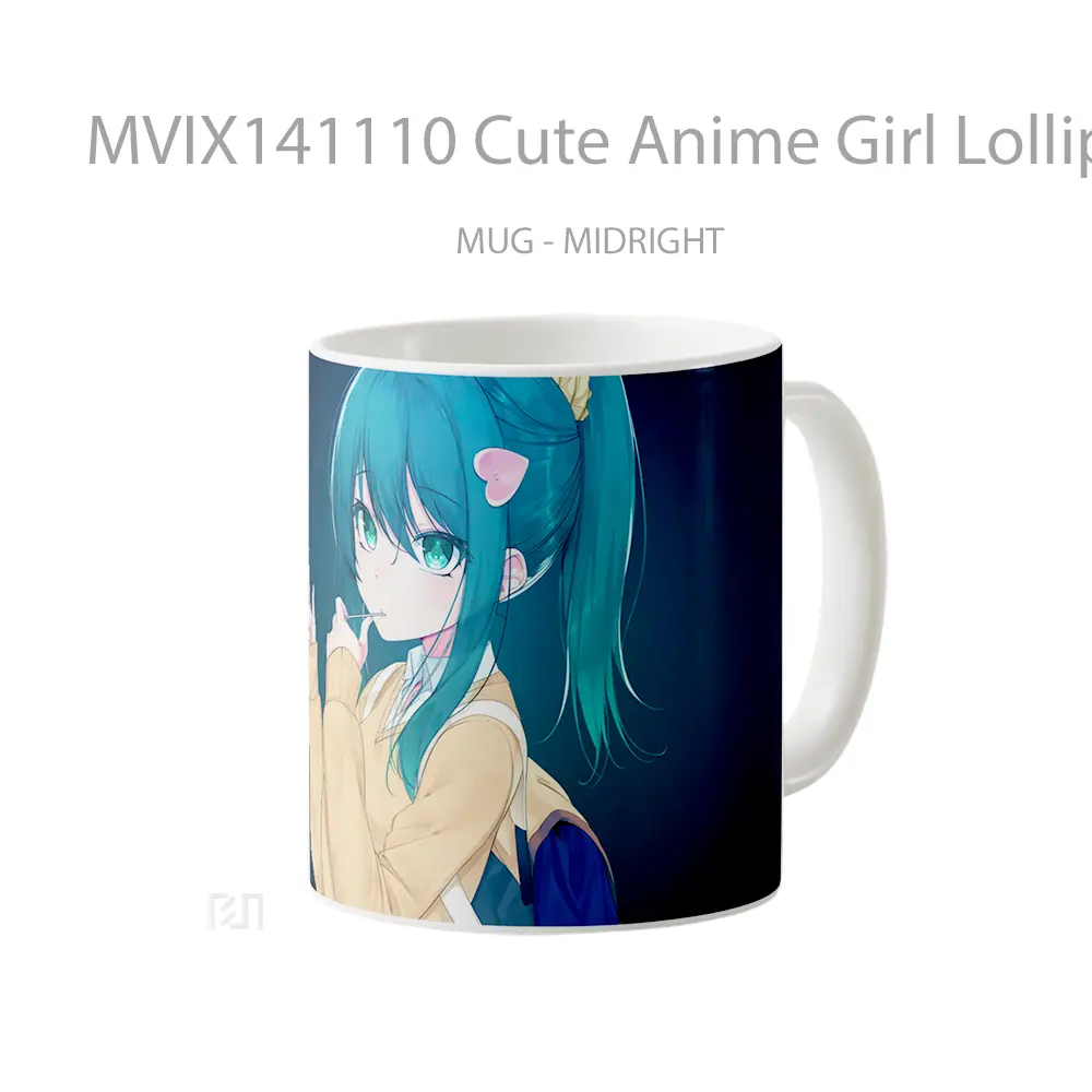 Mug Cute Anime Girl Lollipo Cangkir Anime - All-side / Desain