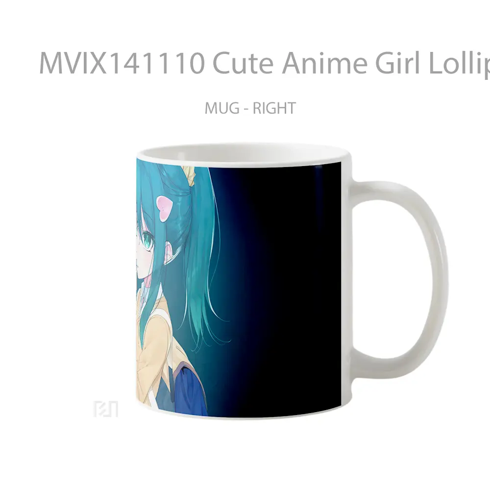 Mug Cute Anime Girl Lollipo Cangkir Anime - All-side / Desain