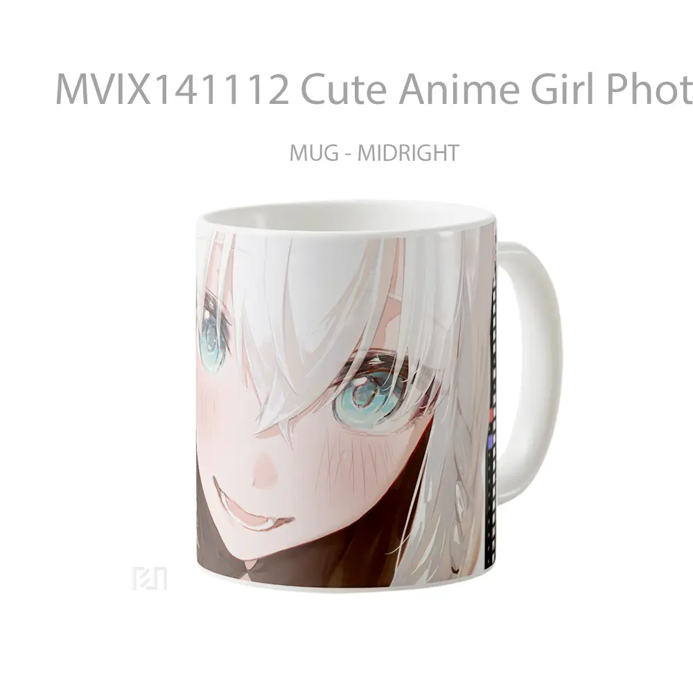Mug Cute Anime Girl Photoshop Cangkir Anime - All-side / Desain