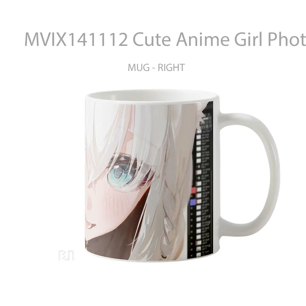 Mug Cute Anime Girl Photoshop Cangkir Anime - All-side / Desain