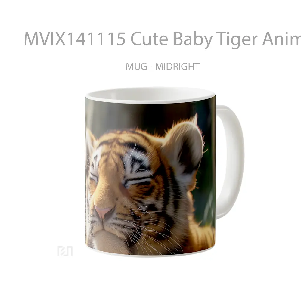 Mug Cute Baby Tiger Animals Gelas Hewan Lucu - All-side / Desain