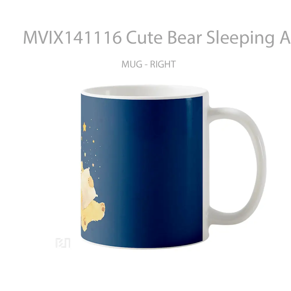 Mug Cute Bear Sleeping Anime Art Cangkir Anime - All-side / Desain