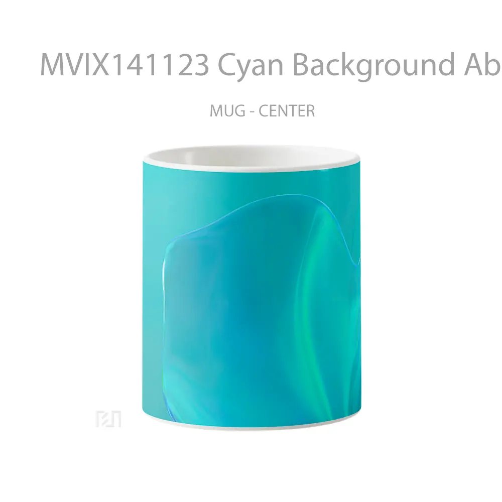 Mug Cyan Background Abstract Digital Art Huawei Mate Gelas Keramik Unik
