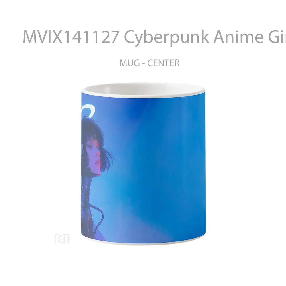 Mug Cyberpunk Anime Girl Angel Wings Halo Cangkir Anime