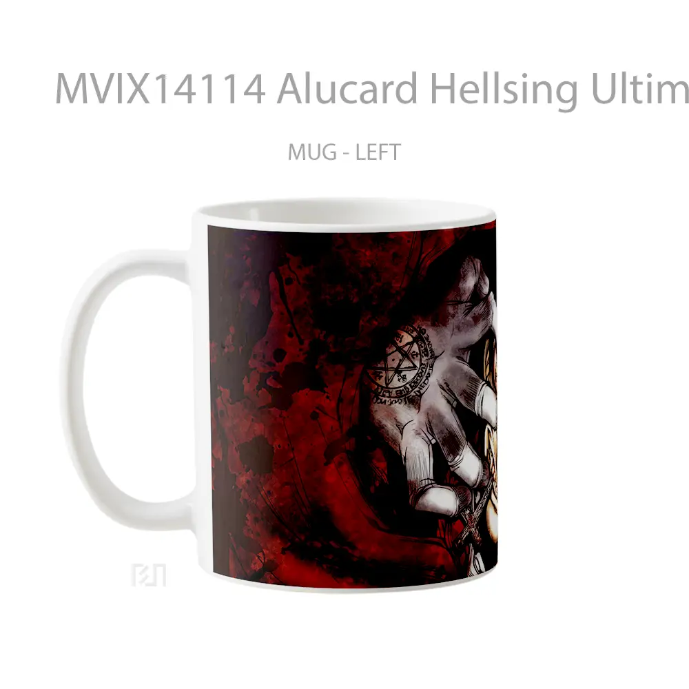 Mug Alucard Hellsing Ultimate Gelas Keramik Unik - All-side / Desain