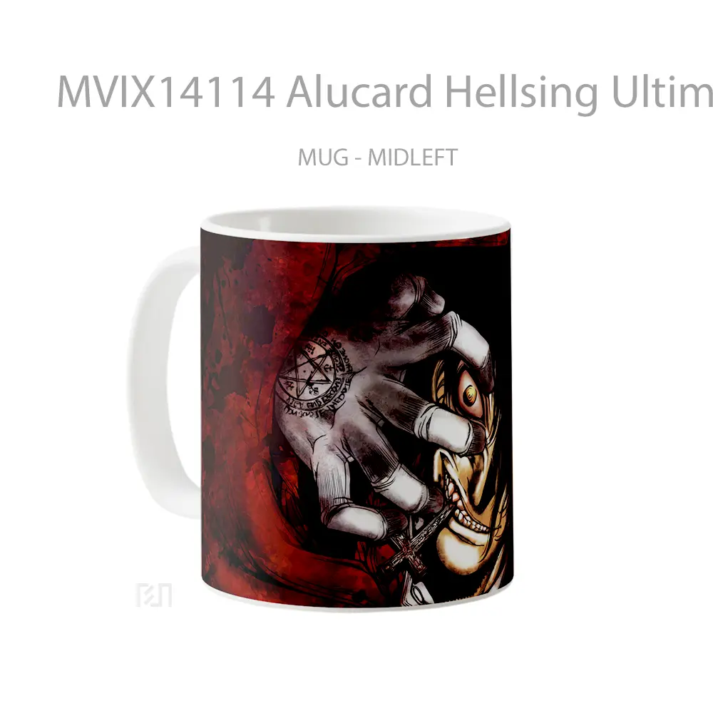 Mug Alucard Hellsing Ultimate Gelas Keramik Unik - All-side / Desain