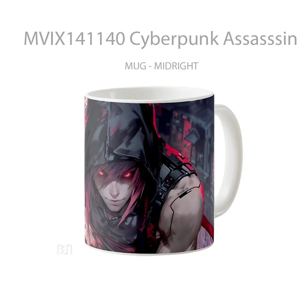 Mug Cyberpunk Assasssin Anime Boy Sci Fi Cangkir Anime - All-side / Desain