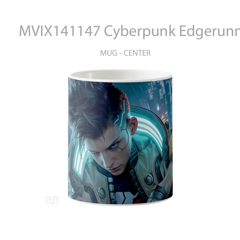 Mug Cyberpunk Edgerunners David Sci Fi Gelas Keramik Unik