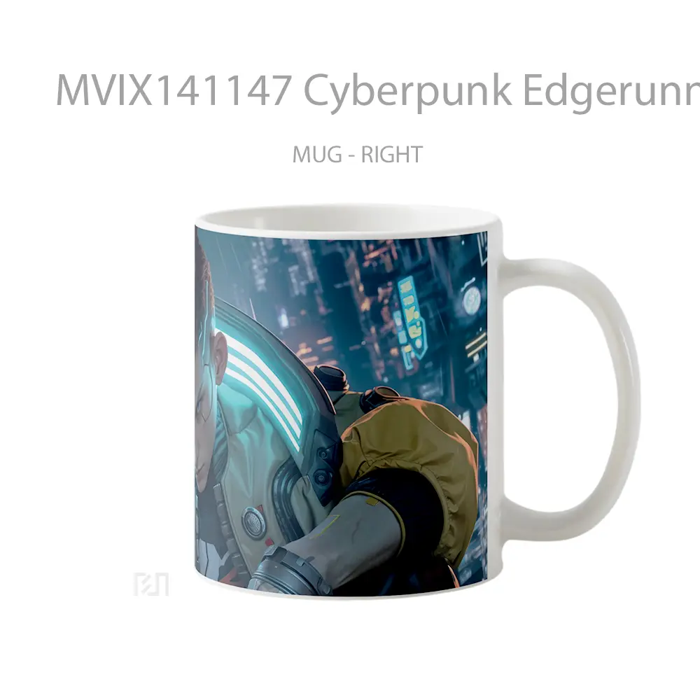 Mug Cyberpunk Edgerunners David Sci Fi Gelas Keramik Unik - All-side / Desain