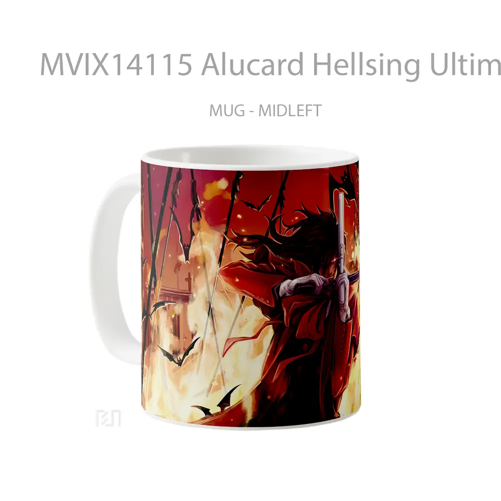 Mug Alucard Hellsing Ultimate Gelas Keramik Unik - All-side / Desain