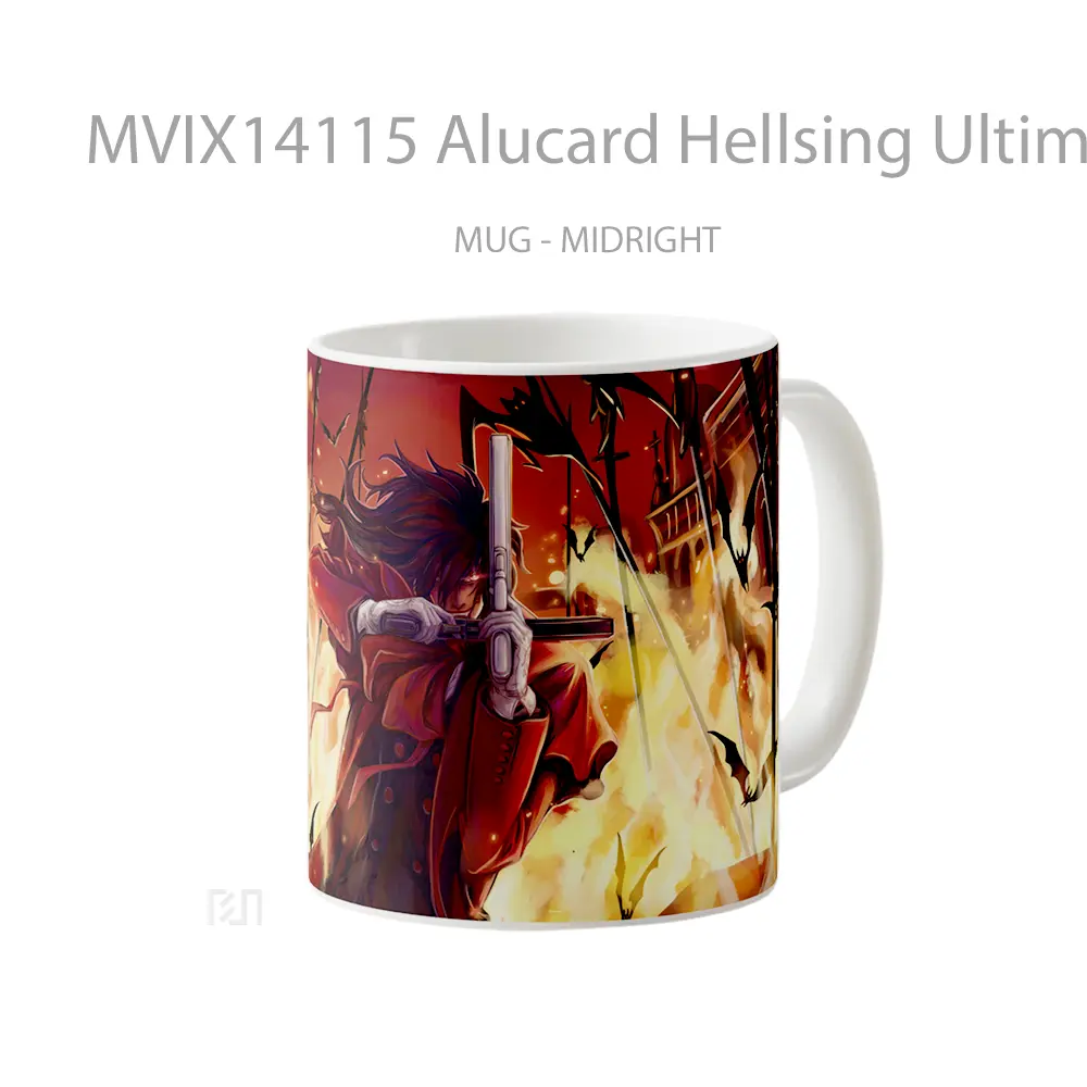 Mug Alucard Hellsing Ultimate Gelas Keramik Unik - All-side / Desain
