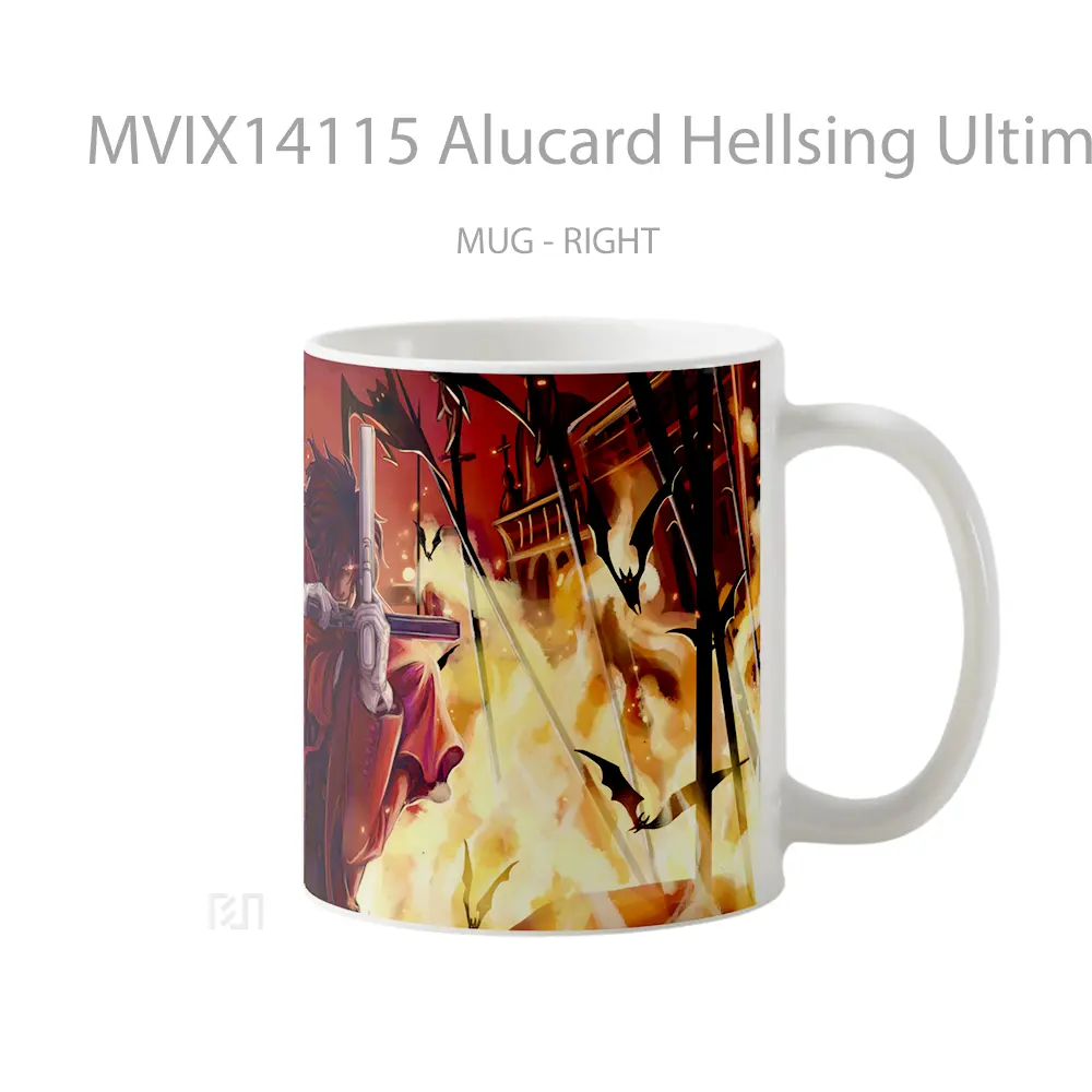 Mug Alucard Hellsing Ultimate Gelas Keramik Unik - All-side / Desain