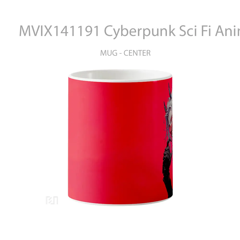 Mug Cyberpunk Sci Fi Anime Boy Cangkir Anime