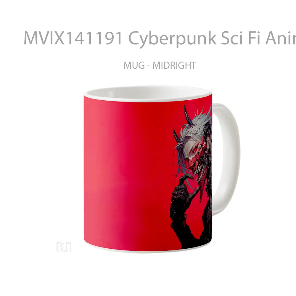 Mug Cyberpunk Sci Fi Anime Boy Cangkir Anime - All-side / Desain