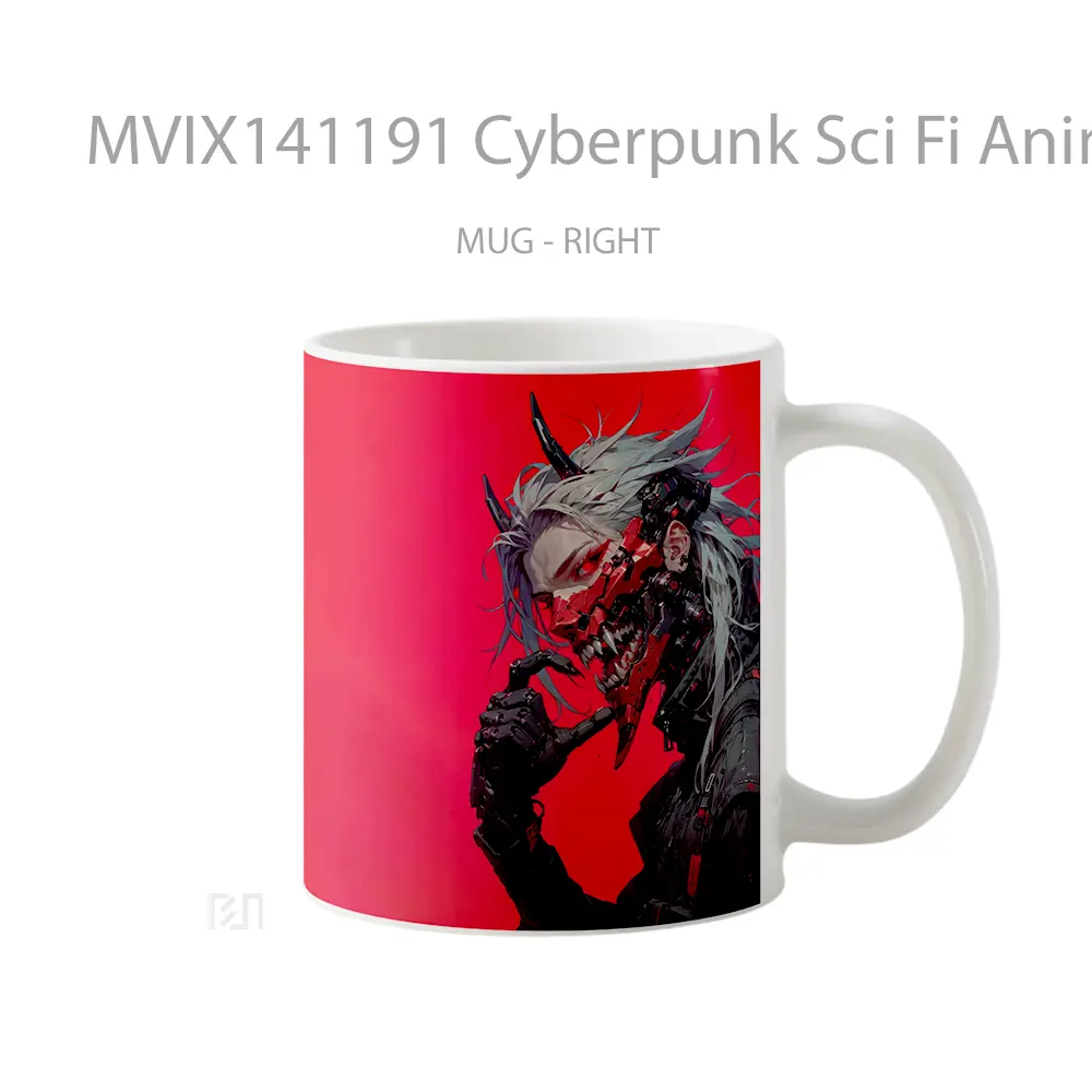 Mug Cyberpunk Sci Fi Anime Boy Cangkir Anime - All-side / Desain