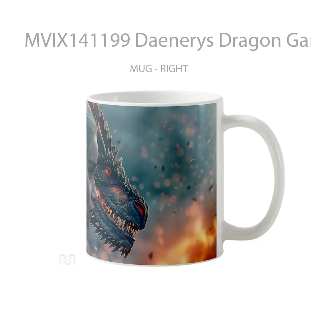 Mug Daenerys Dragon Game Of Thrones Cangkir Gamer - All-side / Desain