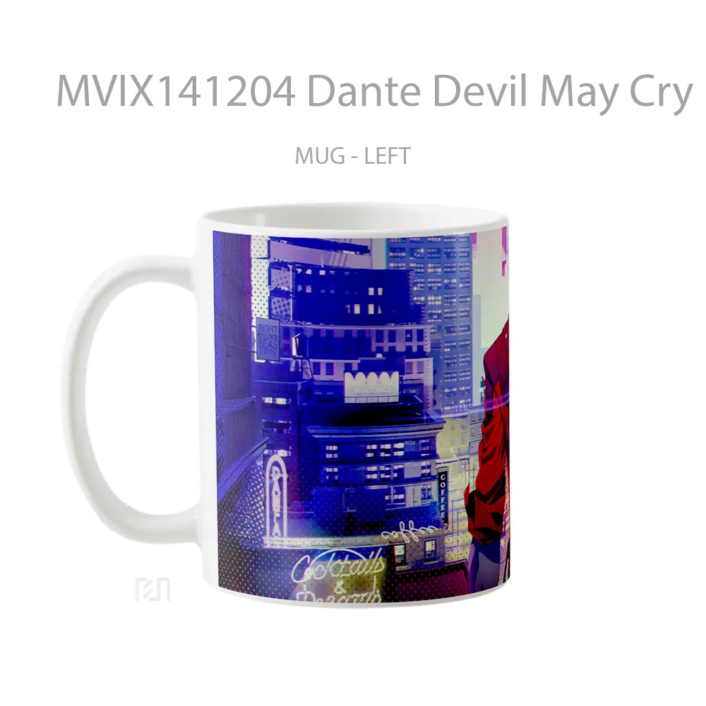 Mug Dante Devil May Cry Netflix Gelas Keramik Unik - All-side / Desain