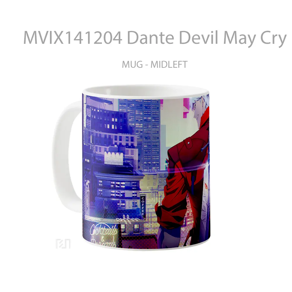 Mug Dante Devil May Cry Netflix Gelas Keramik Unik - All-side / Desain