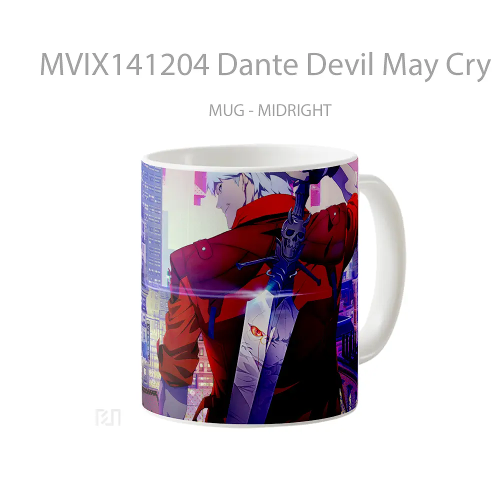 Mug Dante Devil May Cry Netflix Gelas Keramik Unik - All-side / Desain