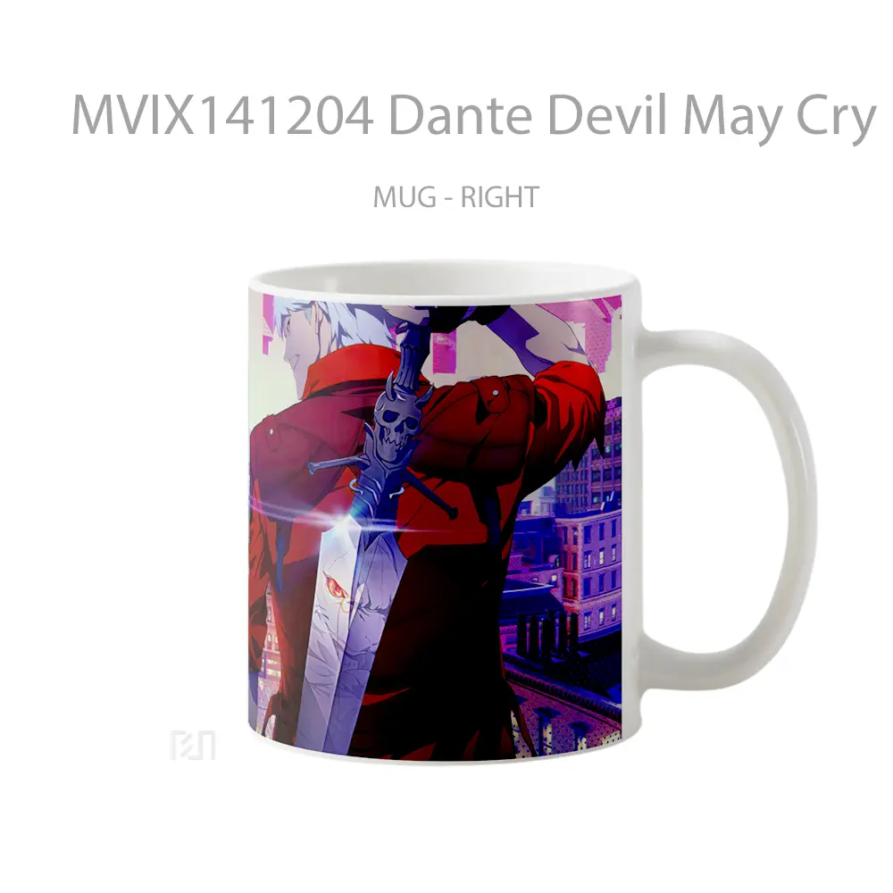 Mug Dante Devil May Cry Netflix Gelas Keramik Unik - All-side / Desain