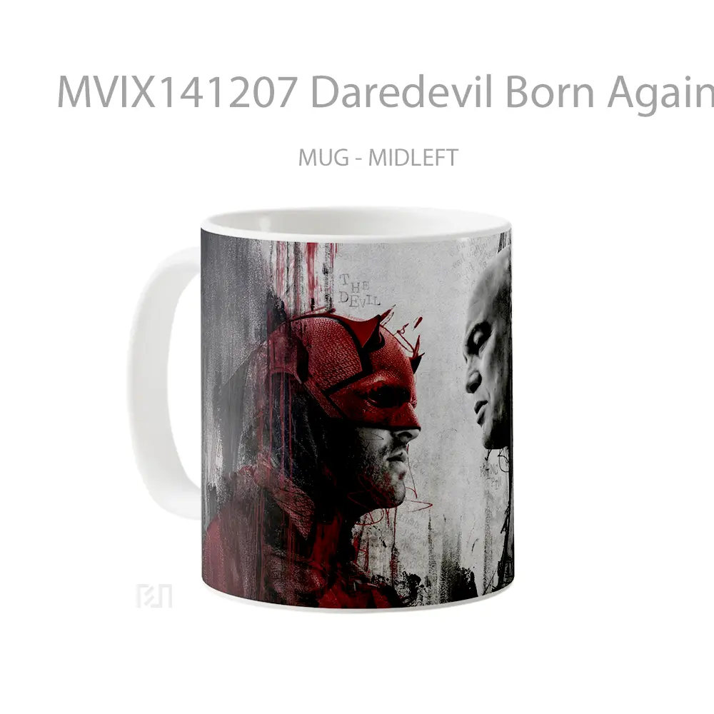 Mug Daredevil Born Again Daredevil Vs Kingpin Gelas Keramik Unik - All-side / Desain