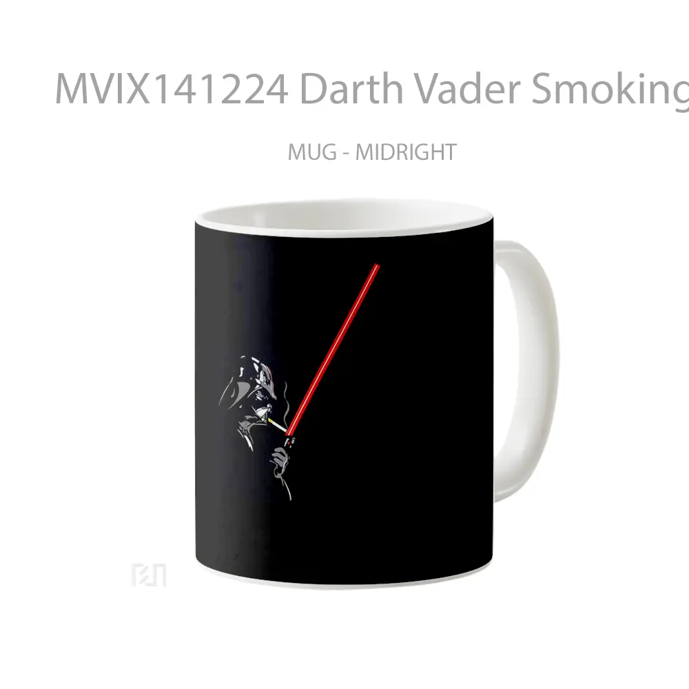 Mug Darth Vader Smoking Lightsabe Gelas Keramik Unik - All-side / Desain
