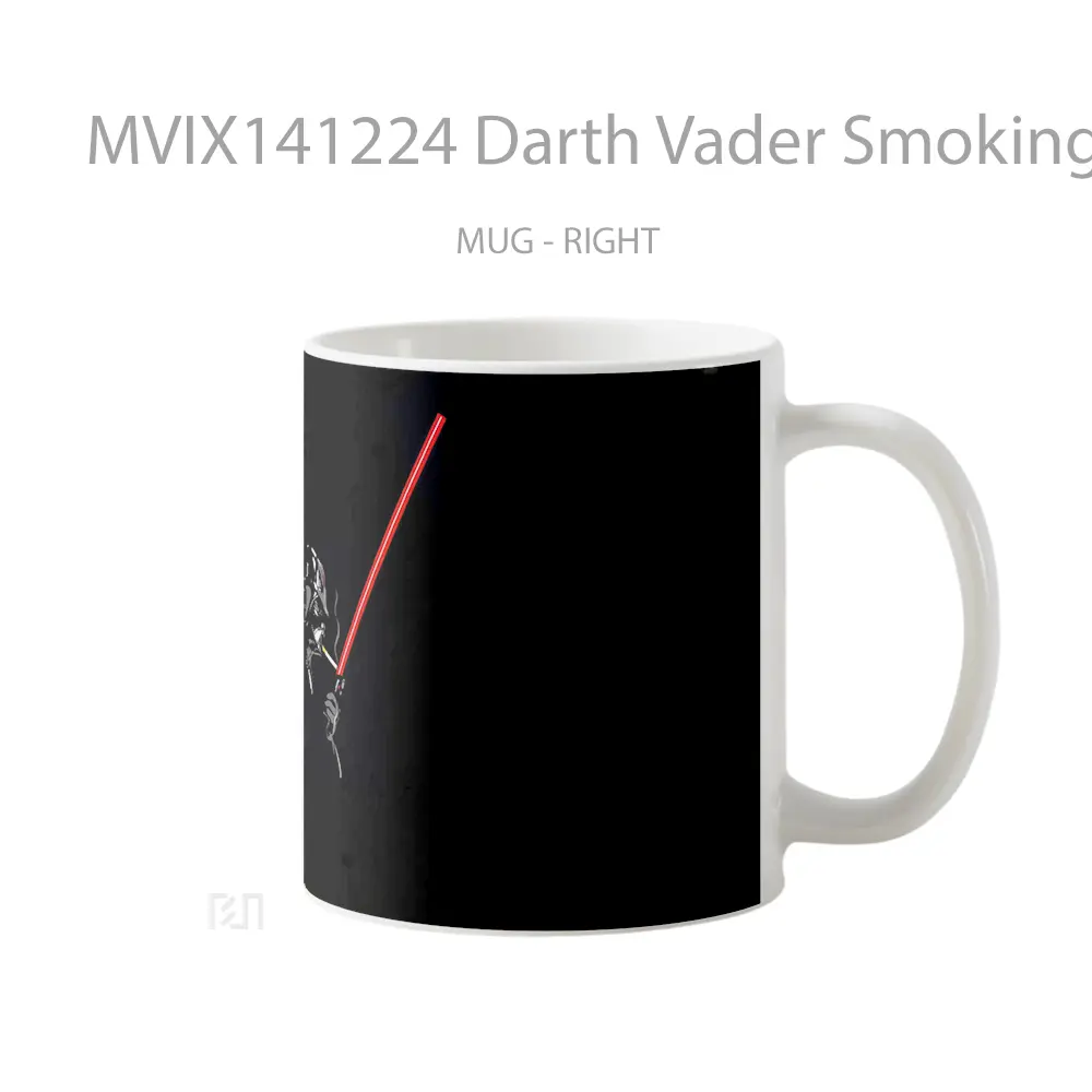 Mug Darth Vader Smoking Lightsabe Gelas Keramik Unik - All-side / Desain