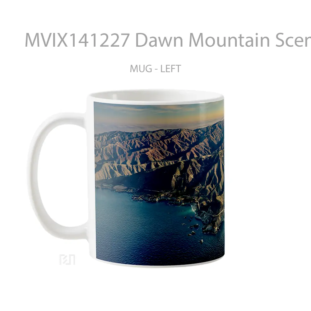Mug Dawn Mountain Scenery Macos Gelas Pemandangan Alam - All-side / Desain