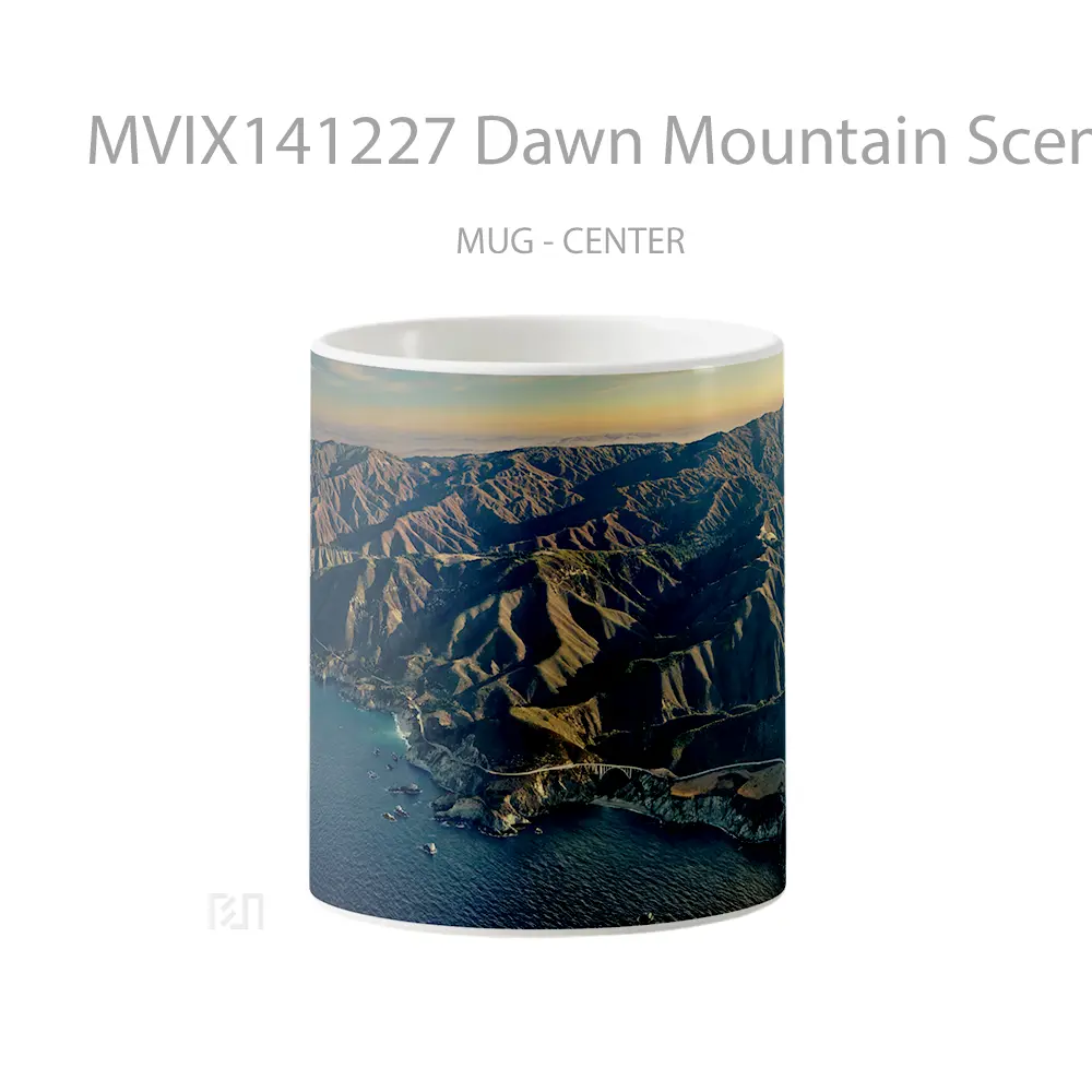 Mug Dawn Mountain Scenery Macos Gelas Pemandangan Alam