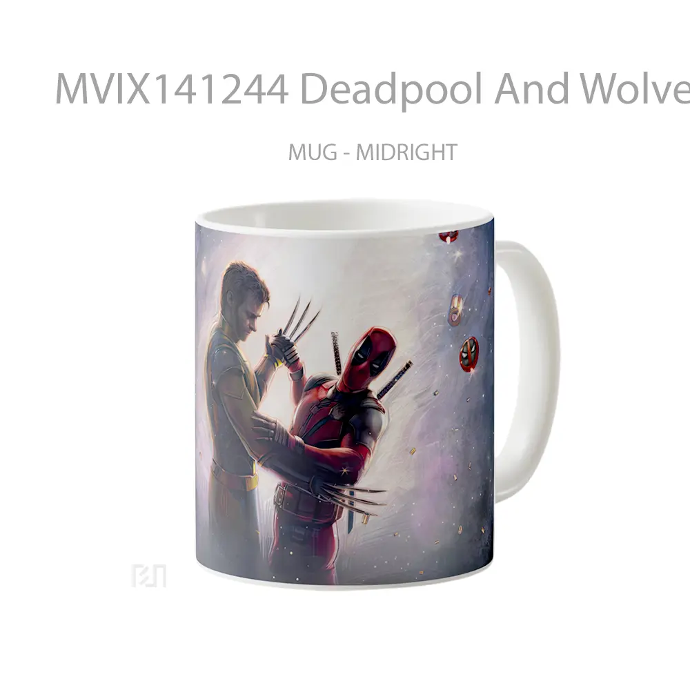 Mug Deadpool And Wolverine Dancing Gelas Keramik Unik - All-side / Desain