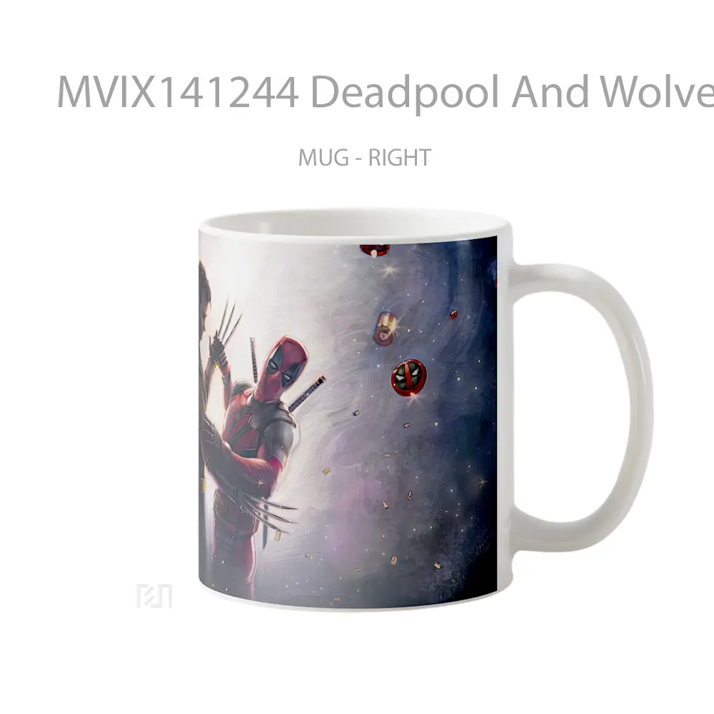 Mug Deadpool And Wolverine Dancing Gelas Keramik Unik - All-side / Desain