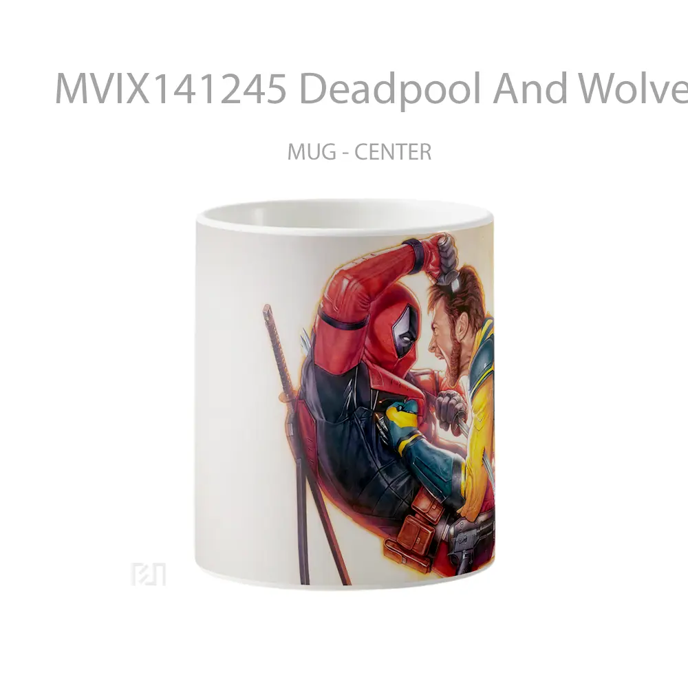 Mug Deadpool And Wolverine Fightning Gelas Keramik Unik