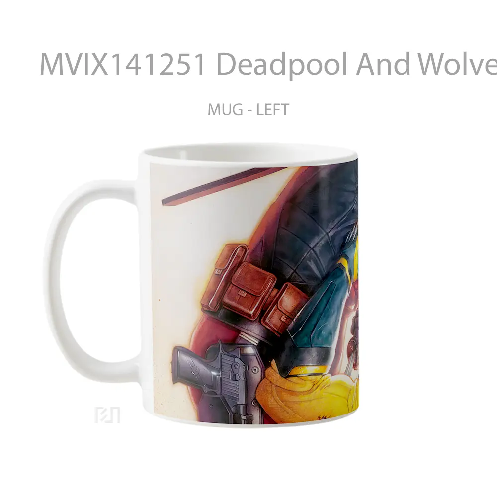 Mug Deadpool And Wolverine Poster Gelas Keramik Unik - All-side / Desain
