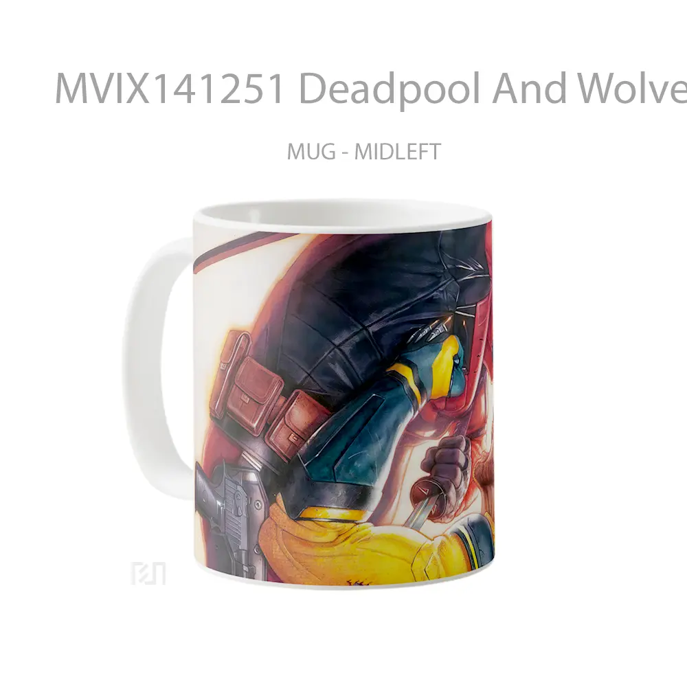 Mug Deadpool And Wolverine Poster Gelas Keramik Unik - All-side / Desain