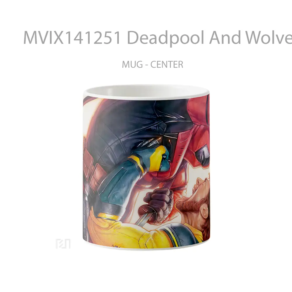 Mug Deadpool And Wolverine Poster Gelas Keramik Unik