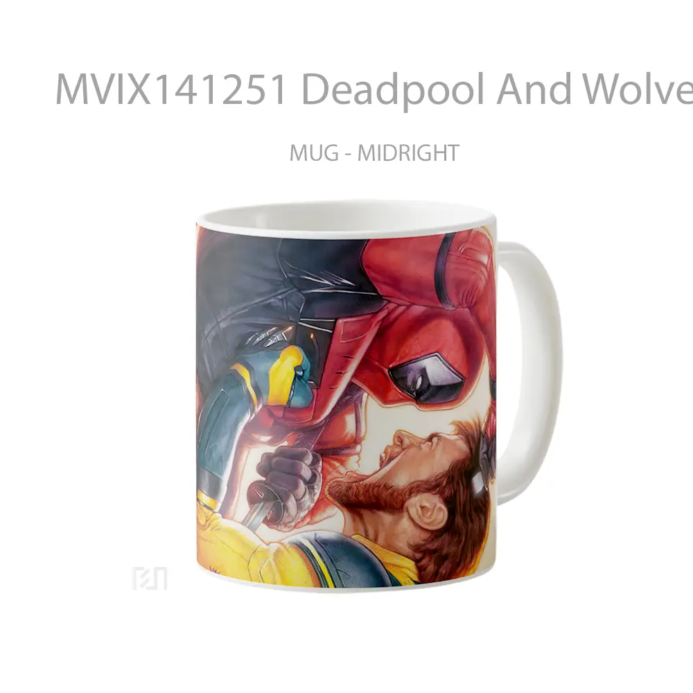 Mug Deadpool And Wolverine Poster Gelas Keramik Unik - All-side / Desain